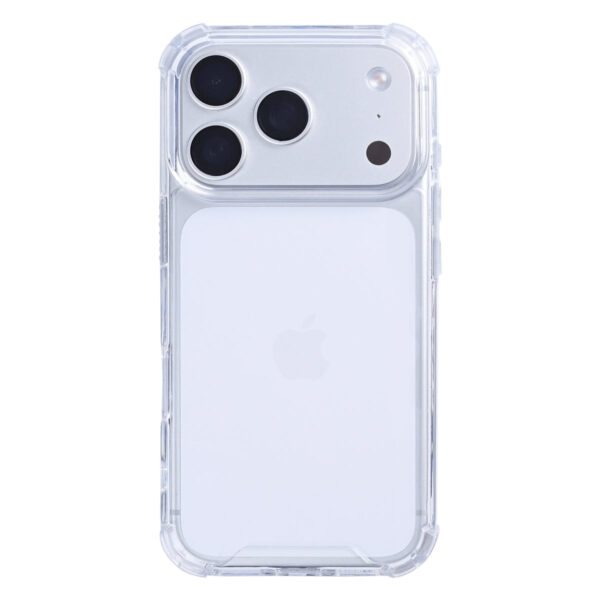 Rixus Anti-Burst Case For Apple iPhone 17 Pro, 18 Pro Transparent