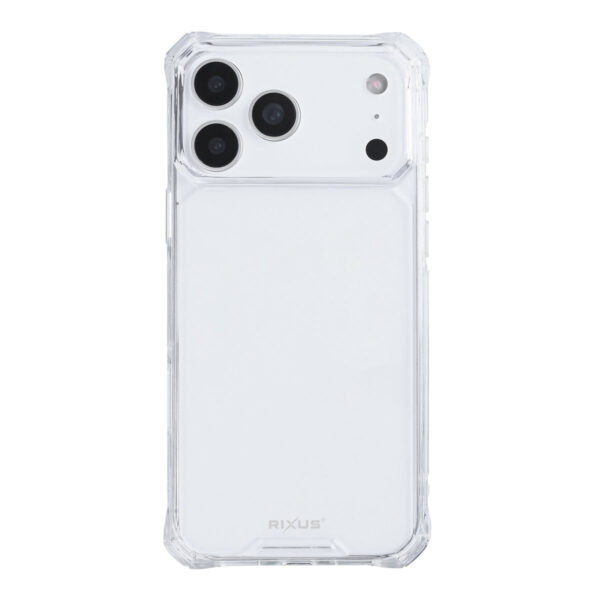 Rixus Armor-X Anti Shock Case For Apple iPhone 17 Pro, 18 Pro Transparent