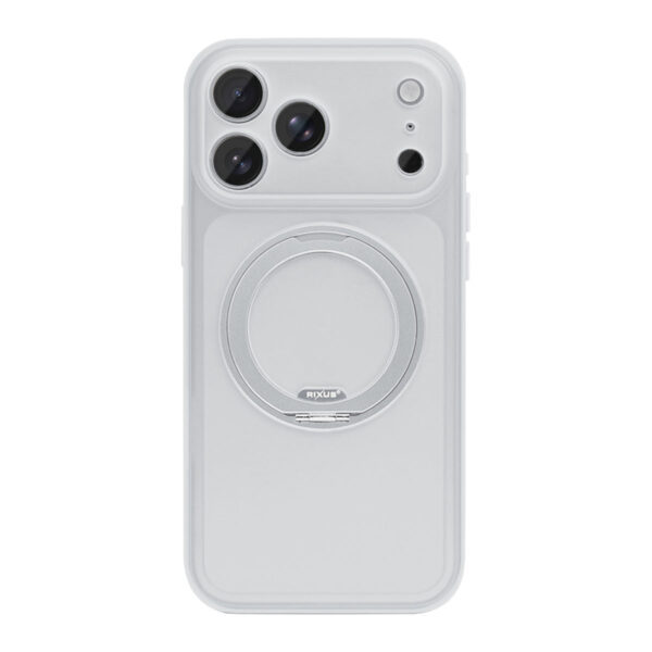 Rixus SnapGrip 360 Case For Apple iPhone 17 Pro, 18 Pro White