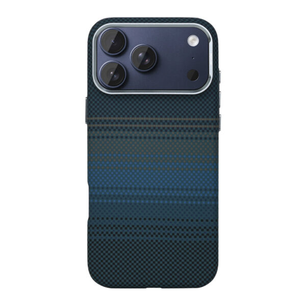 Rixus Alpine Ultra-Slim Case With MagSafe Compatible RXA131 For Apple iPhone 17 Pro, 18 Pro Stripe Blue
