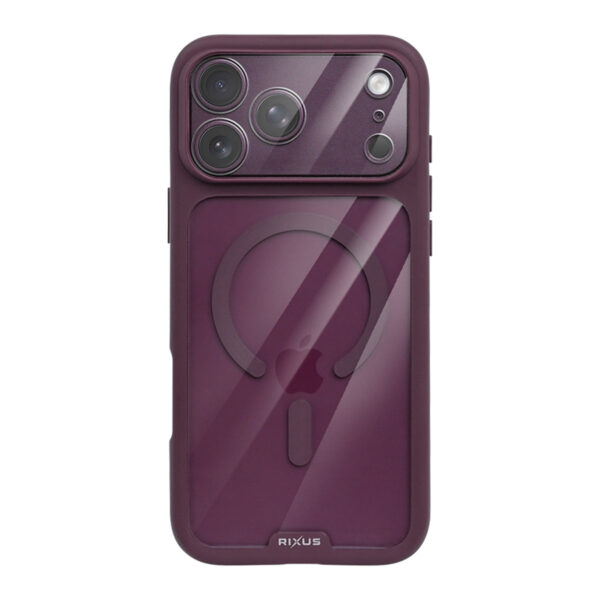90000812770_A_41912d5f-9ef9-4a7d-91b7-d4661ea5b2ab.jpg Rixus Crystal Amber Case For Apple iPhone 17 Pro, 18 Pro Burgundy