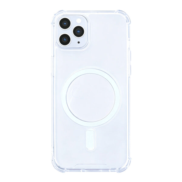 Rixus Anti-Burst Case With MagSafe Compatible For Apple iPhone 11 Pro Transparent
