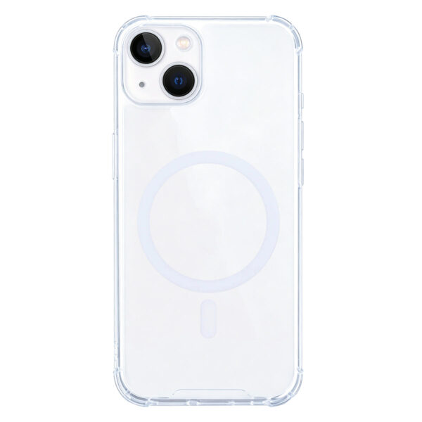 Rixus Anti-Burst Case With MagSafe Compatible For Apple iPhone 13 Transparent