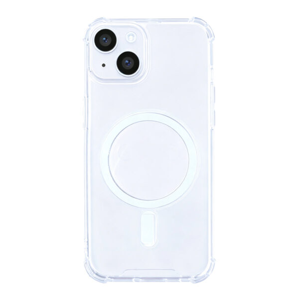 Rixus Anti-Burst Case With MagSafe Compatible For Apple iPhone 14 Plus Transparent
