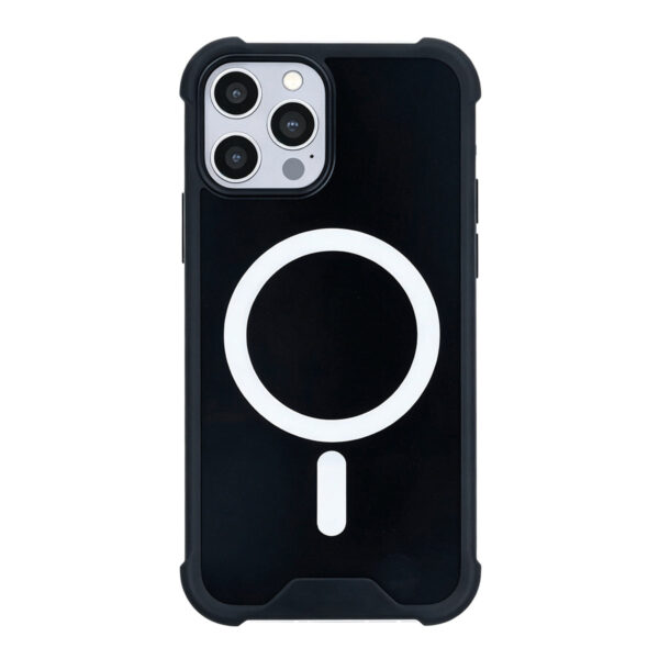 Rixus Anti-Burst Case With MagSafe Compatible For Apple iPhone 12, 12 Pro Black