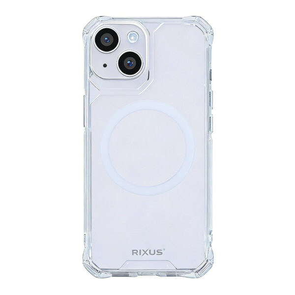Rixus Armor-X Anti Shock Case With MagSafe Compatible For Apple iPhone 14 Transparent