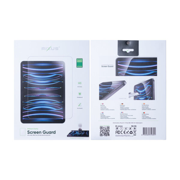 Rixus Screen Guard For Apple iPad Pro 11 inch (2024, 2025) Clear