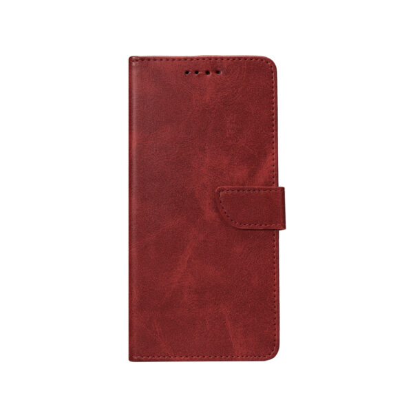 Rixus Bookcase For Samsung Galaxy S20 FE Dark Red