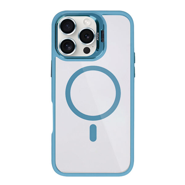 Rixus Classic 03 Case With MagSafe Compatible For Apple iPhone 16 Pro Glacier