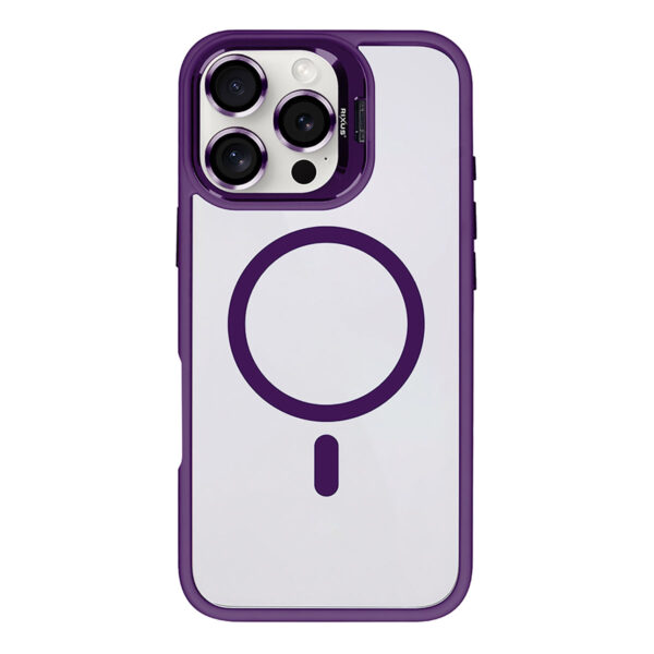 Rixus Classic 03 Case With MagSafe Compatible For Apple iPhone 16 Pro Deep Purple