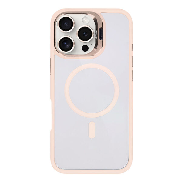 Rixus Classic 03 Case With MagSafe Compatible For Apple iPhone 16 Pro Max Light Pink