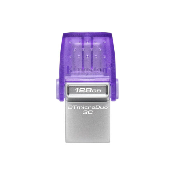 Kingston 128GB DataTraveler MicroDuo 3C 200MB/s Dual USB-A And USB-C Flash Drive Silver