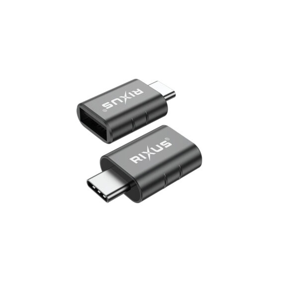 A00003314_A.jpg Rixus RXOTG02 USB-A To USB-C OTG Adapter Space Gray (2-Pack)