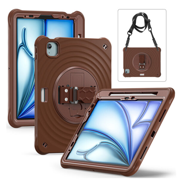 Rixus RXTC08 Anti Shock Case For Apple iPad Pro 13 inch (2024) Chocolate