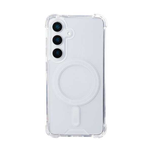 Rixus Anti-Burst Case With MagSafe Compatible For Samsung Galaxy S25 Transparent