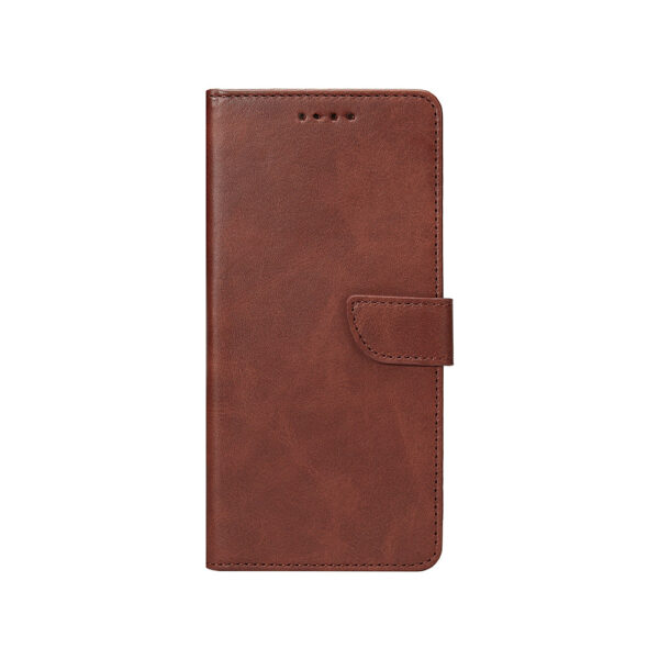 Rixus Bookcase For Samsung Galaxy S25 Plus Brown