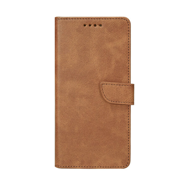 Rixus Bookcase For Samsung Galaxy S25 Plus Light Brown