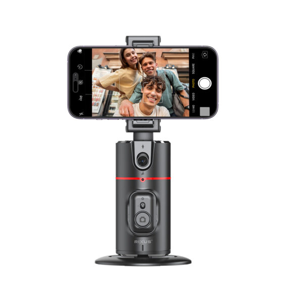 Rixus RXAG01 Auto Face Tracking For Vlog, Video, Tik Tok Black