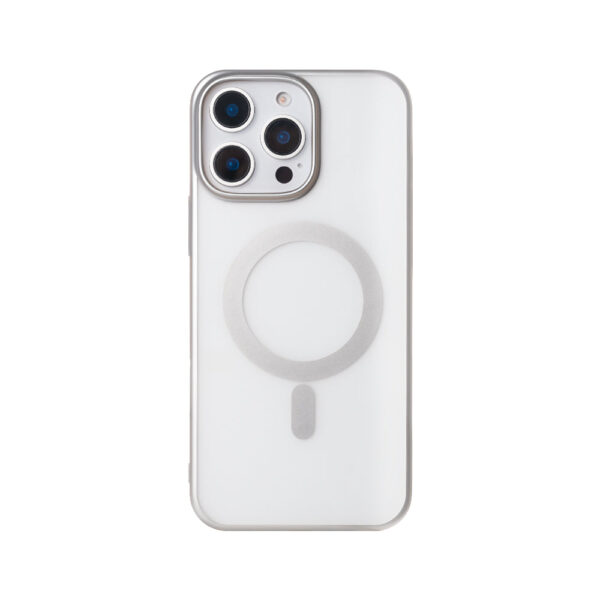 Rixus Instinct Mag Case For Apple iPhone 13 Pro Max Silver