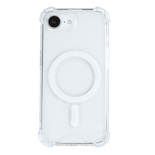 Rixus Anti-Burst Case With MagSafe Compatible For Apple iPhone 16e, 17e Transparent