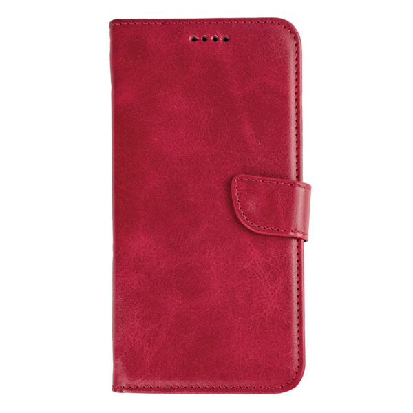 Rixus Bookcase For Samsung Galaxy S25 Edge Dark Red