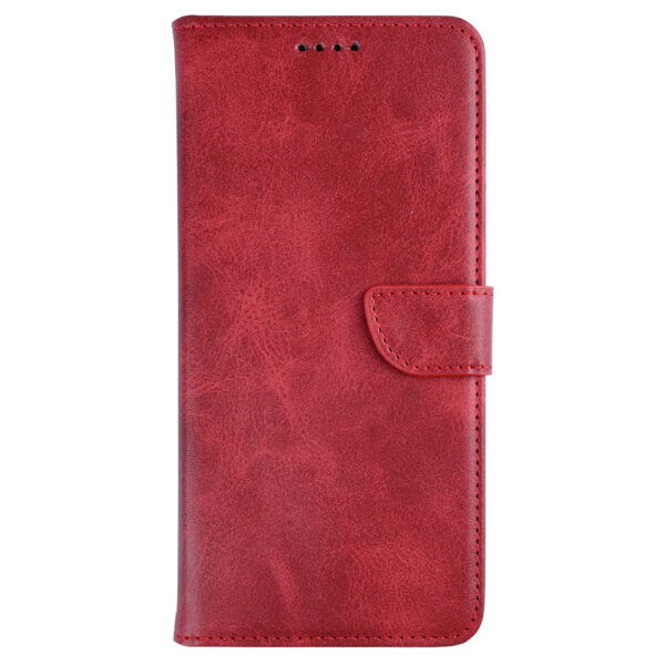 Rixus Bookcase For Xiaomi 15 Ultra Dark Red