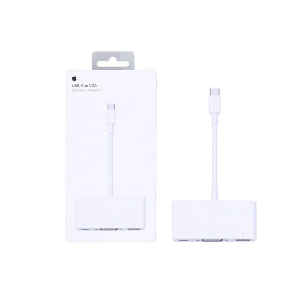 Applde Adapter MJ1L2ZM/A USB-C To Multiport (USB-C, USB-A, VGA) 15cm For Mackbook White
