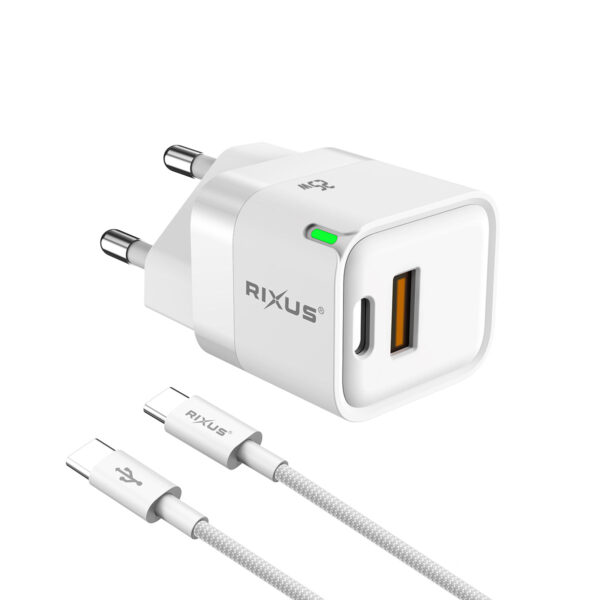E0EF0717AD_A.jpg Rixus RXHC11 25W Wall Charger Kit With USB -C to USB-C Cable