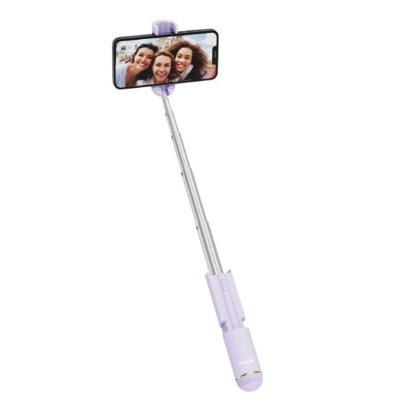 EB8EB28655_A.jpg Rixus RXSF30P Mini Integrated Selfie Stick Bluetooth Purple