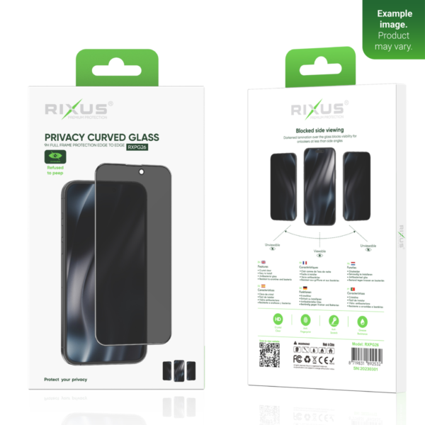 Rixus Privacy Full Curved Edge Tempered Glass For Apple iPhone XR, 11