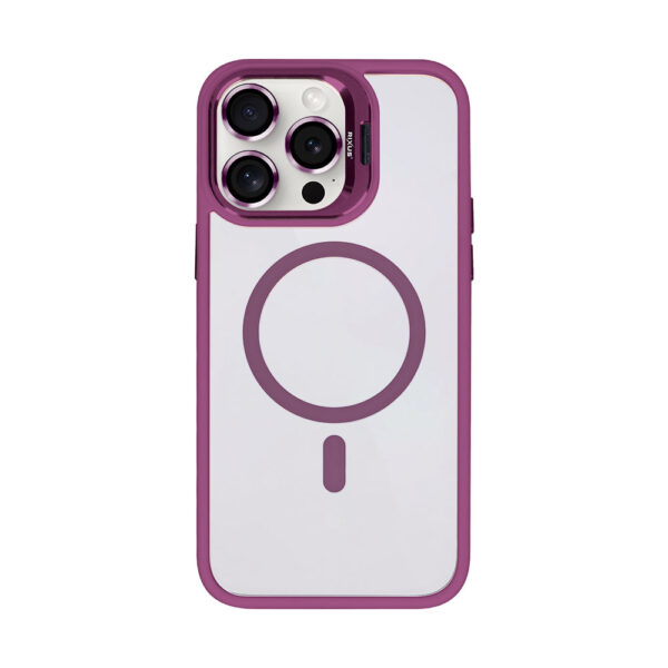 Rixus Classic 03 Case With MagSafe Compatible For Apple iPhone 12, 12 Pro Burgundy