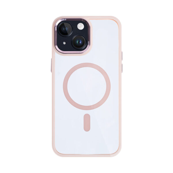 Rixus Classic 04 Case With MagSafe Compatible For Apple iPhone 14 Plus Pink
