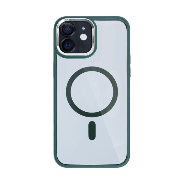 Rixus Classic 04 Case With MagSafe Compatible For Apple iPhone 12 Dark Green
