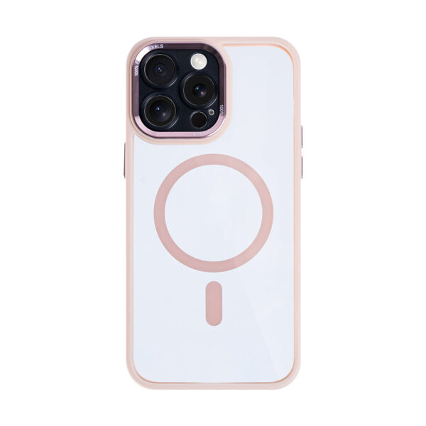 Rixus Classic 04 Case With MagSafe Compatible For Apple iPhone 16 Pro Max Pink