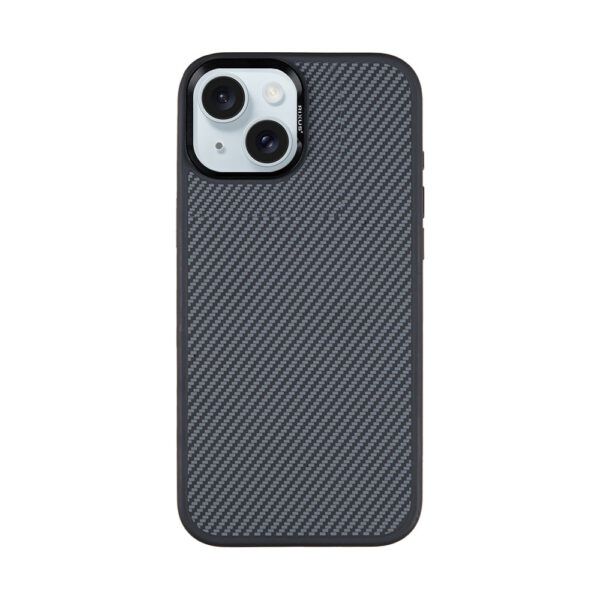 Rixus Mag Carbon With MagSafe Compatible For Apple iPhone 13 Titanium Black