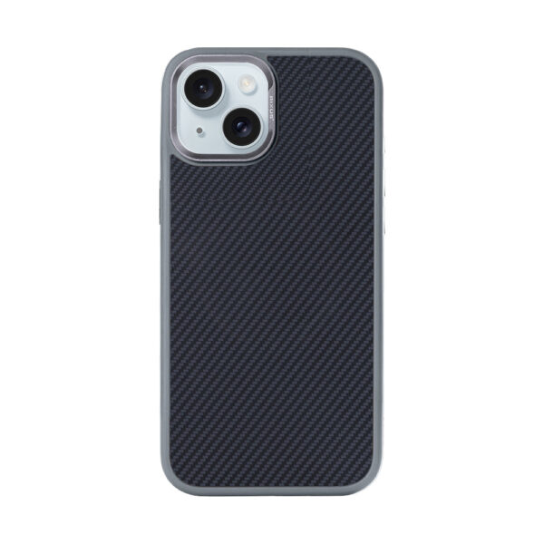 Rixus Mag Carbon With MagSafe Compatible For Apple iPhone 14 Titanium Grey