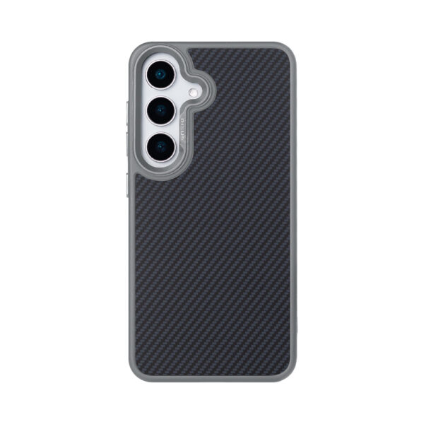Rixus Mag Carbon With MagSafe Compatible For Samsung Galaxy S25 Titanium Grey