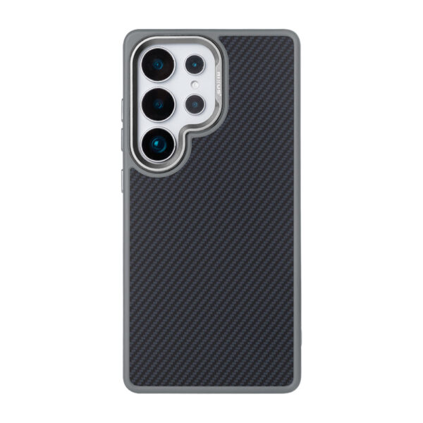 Rixus Mag Carbon With MagSafe Compatible For Samsung Galaxy S25 Ultra Titanium Grey