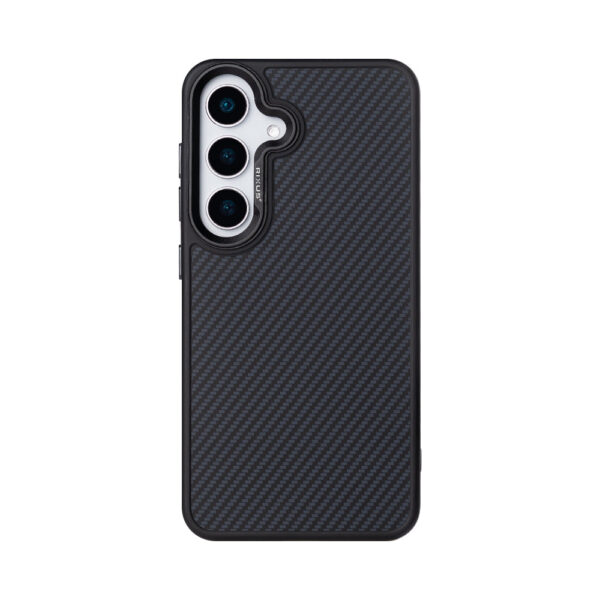 Rixus Mag Carbon With MagSafe Compatible For Samsung Galaxy S25 Plus Titanium Black