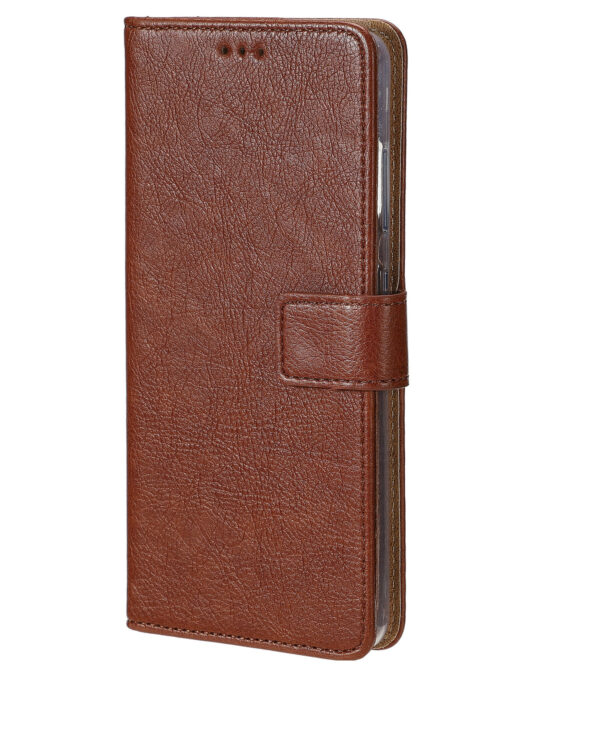 Rixus Bookcase For Samsung Galaxy A22 5G Brown